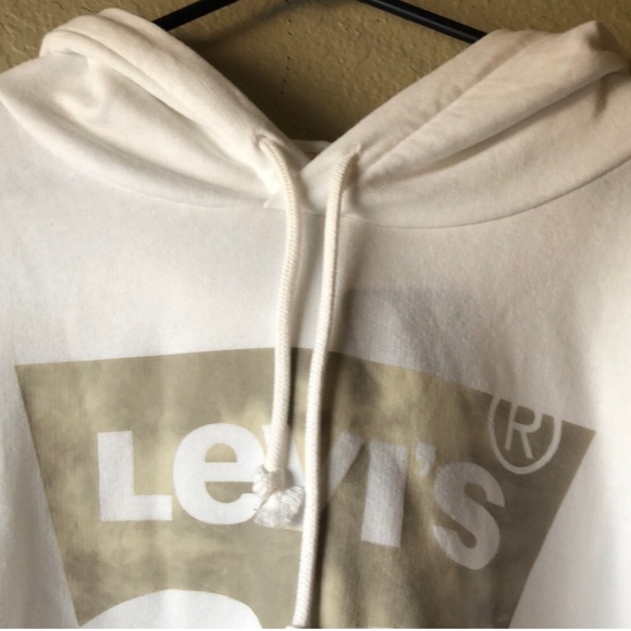 New Women’s Sweatshirt Levi’s White Pullover Hoodie Sweatshirt Women’s Size 3X - Picture 3 of 13